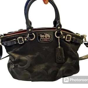NWOT Authentic Coach 18650 Black Madison Satchel (Vintage)